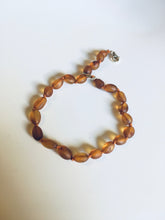 Load image into Gallery viewer, Adjustable Olive Beans Amber Bracelet - Raw - Cognac
